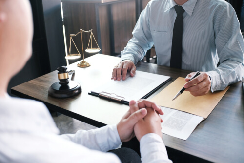 attorney with client